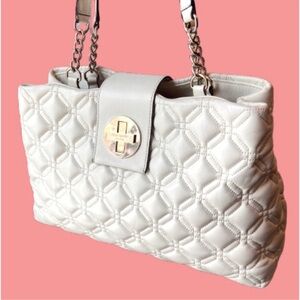 Kate Spade White Quilted Shoulder Bag